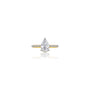 0.5 Ct Pear Cut Lab Diamond Pave Ring by Fortune Jewellery