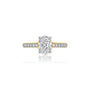 4 Ct Oval Cut Diamond Pave Ring by Fortune Jewellery