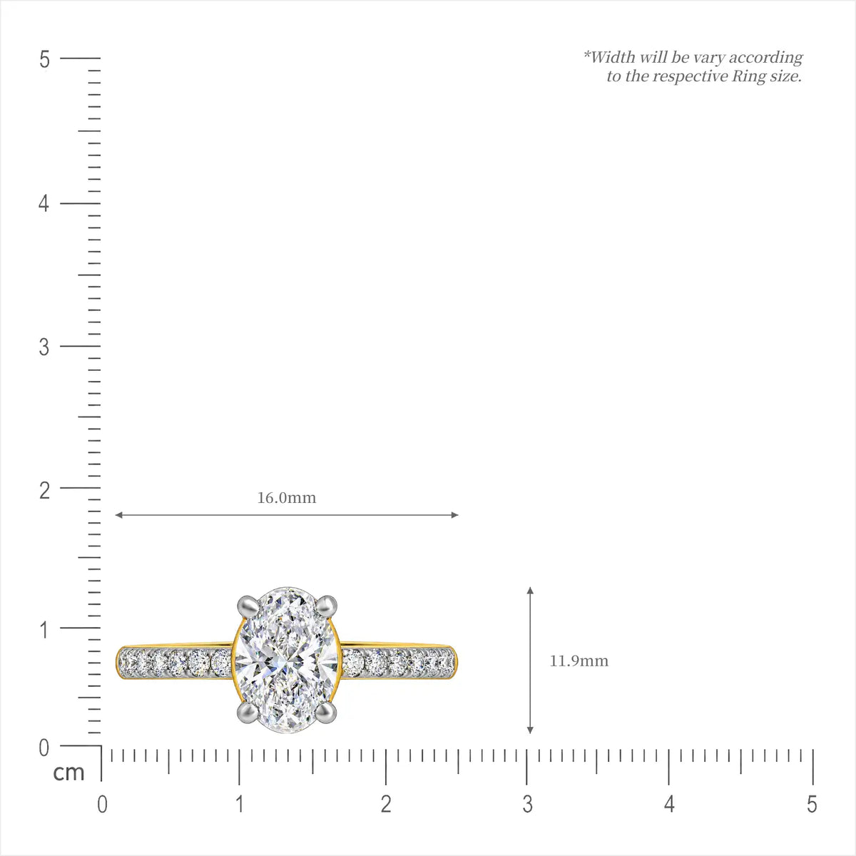 Lab grown diamond of 4 Ct Oval Cut Diamond Pave Ring