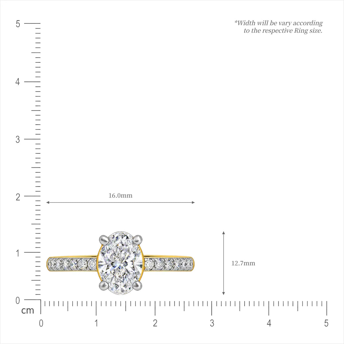 Lab grown 5 Ct Oval Cut Diamond Pave Ring