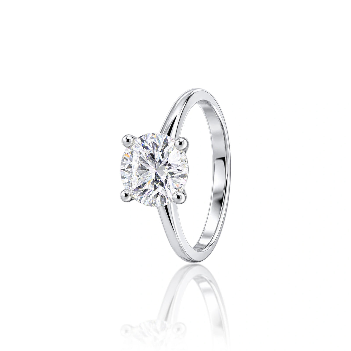 Unique 4 Ct Round Cut Diamond Solitaire Ring