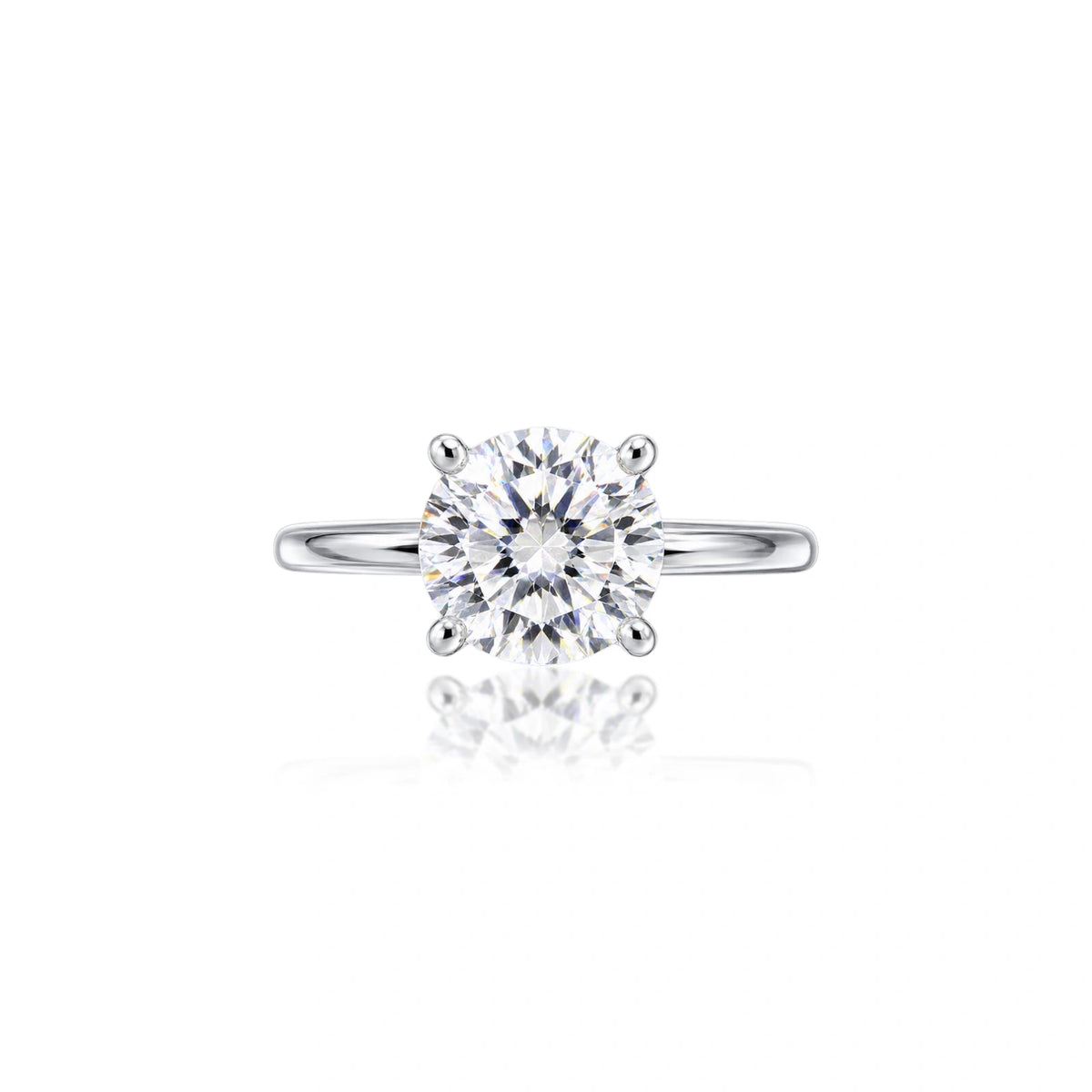 2 Ct Round Cut Diamond Solitaire Ring by Fortune Jewellery