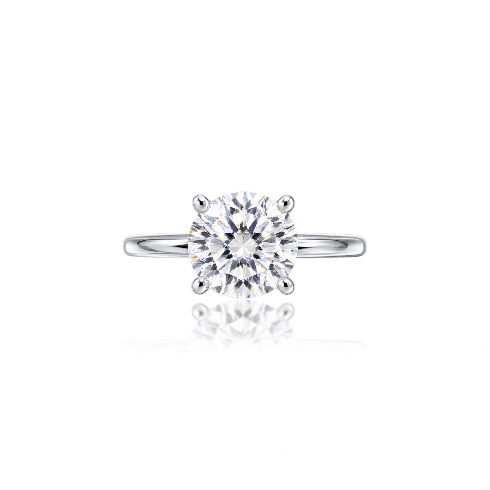 4 Ct Round Cut Diamond Solitaire Ring by Fortune Jewellery