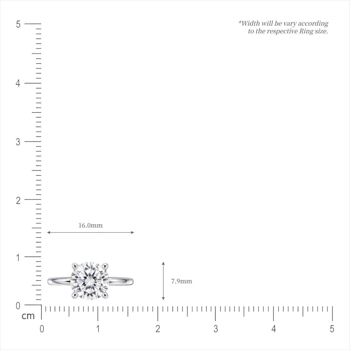 Trendy 2 Ct Round Cut Diamond Solitaire Ring
