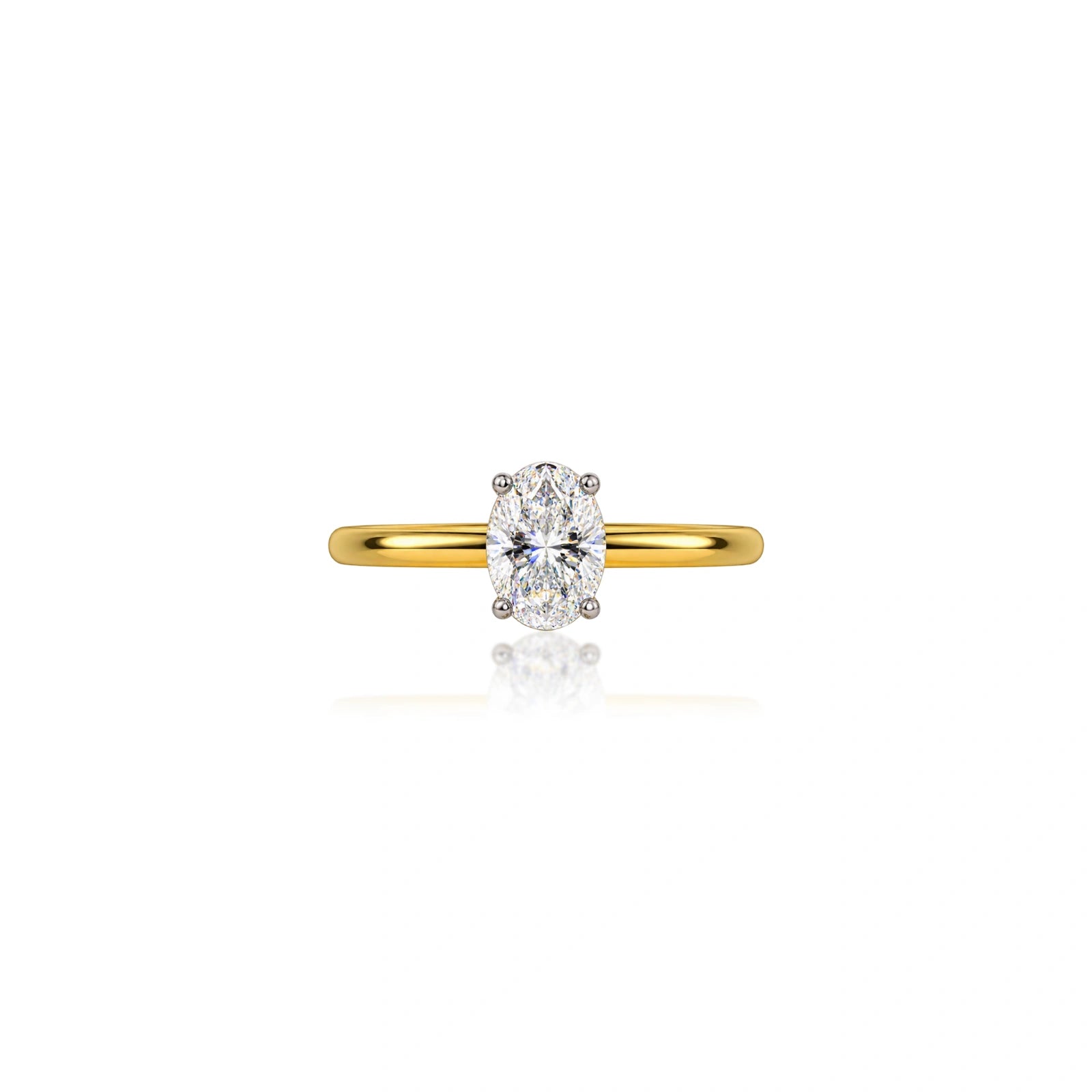 1 Ct Oval Cut Diamond Solitaire Ring by Fortune Jewellery