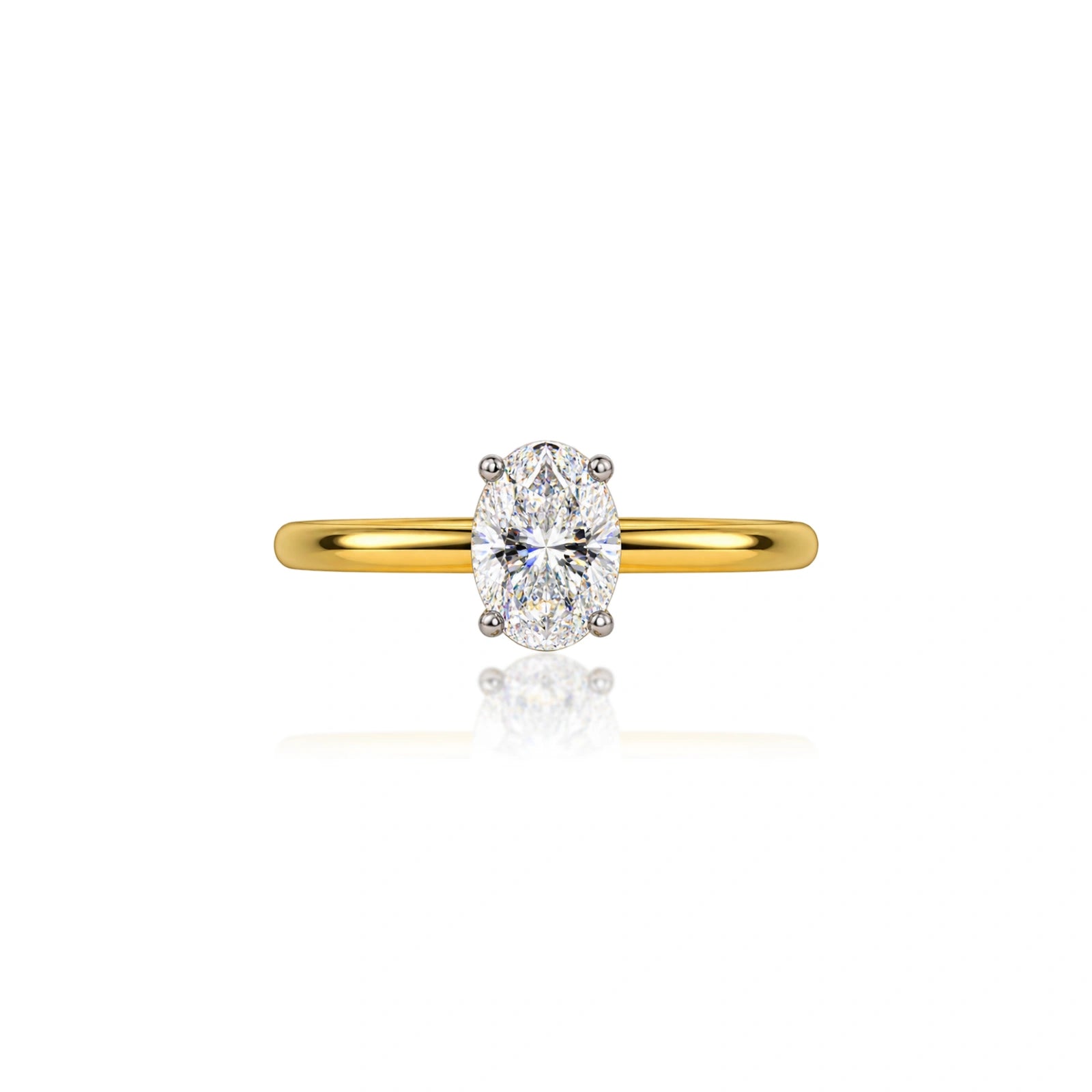 2 Ct Oval Cut Diamond Solitaire Ring by Fortune Jewellery