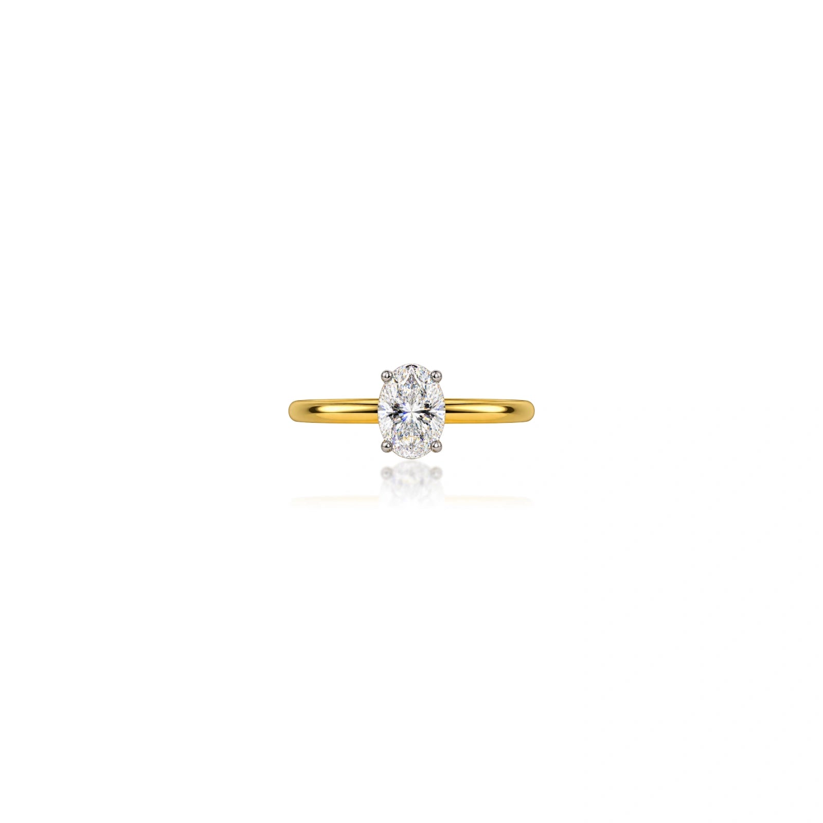 0.5 Ct Oval Cut Diamond Solitaire Ring by Fortune Jewellery