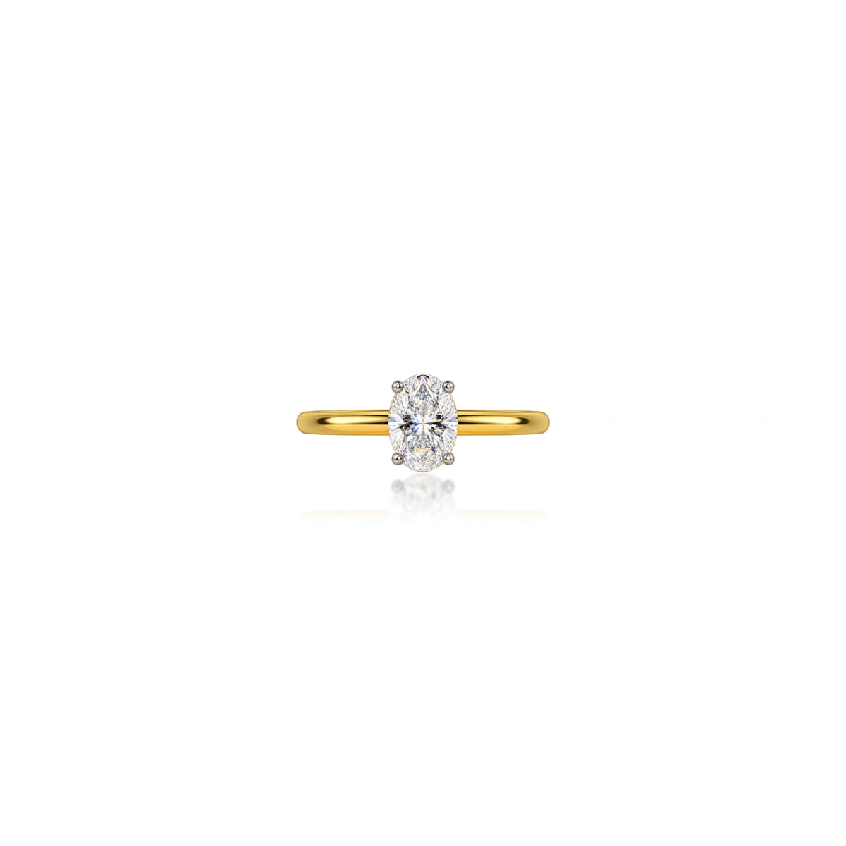 0.5 Ct Oval Cut Diamond Solitaire Ring by Fortune Jewellery