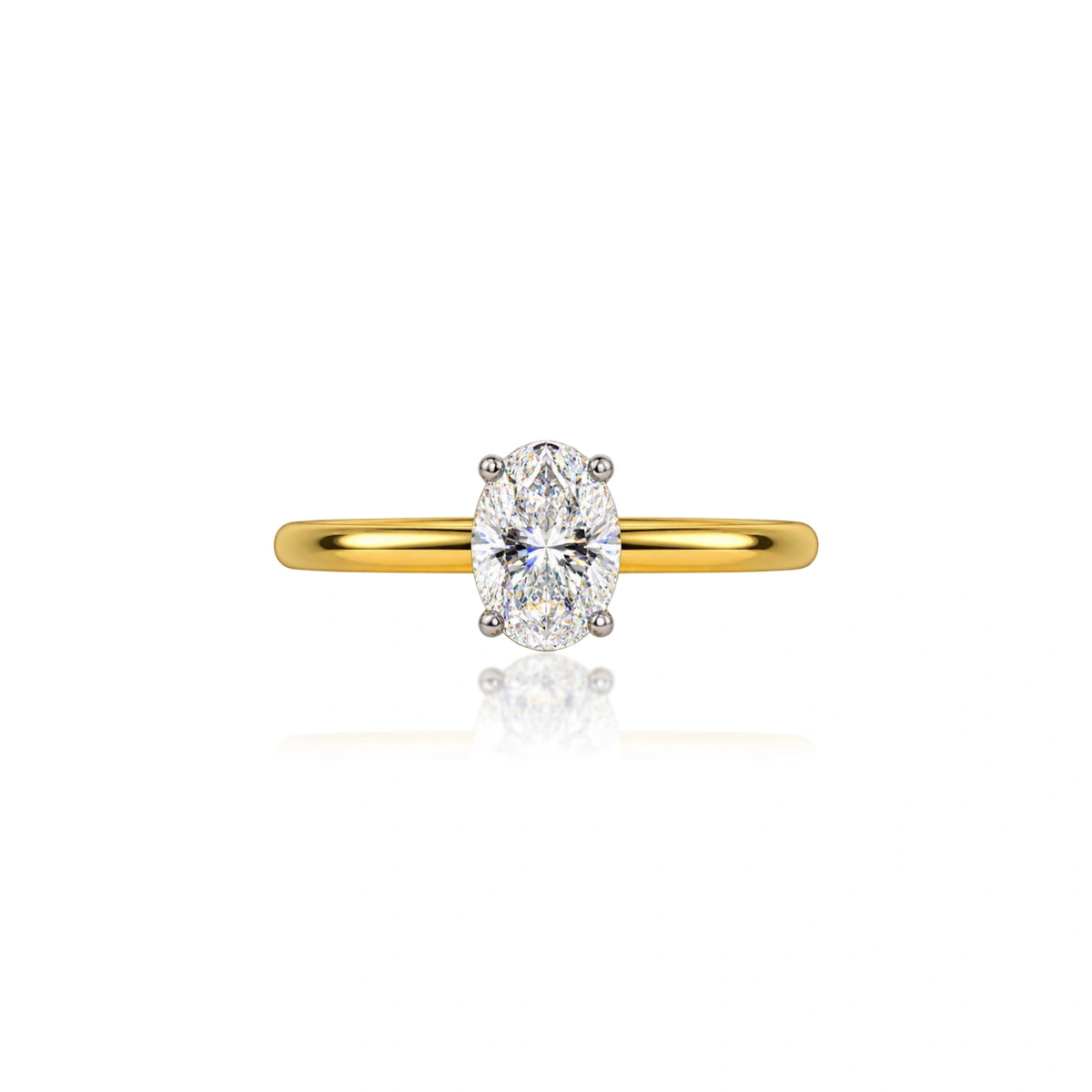 5 Ct Oval Cut Diamond Solitaire Ring by Fortune Jewellery