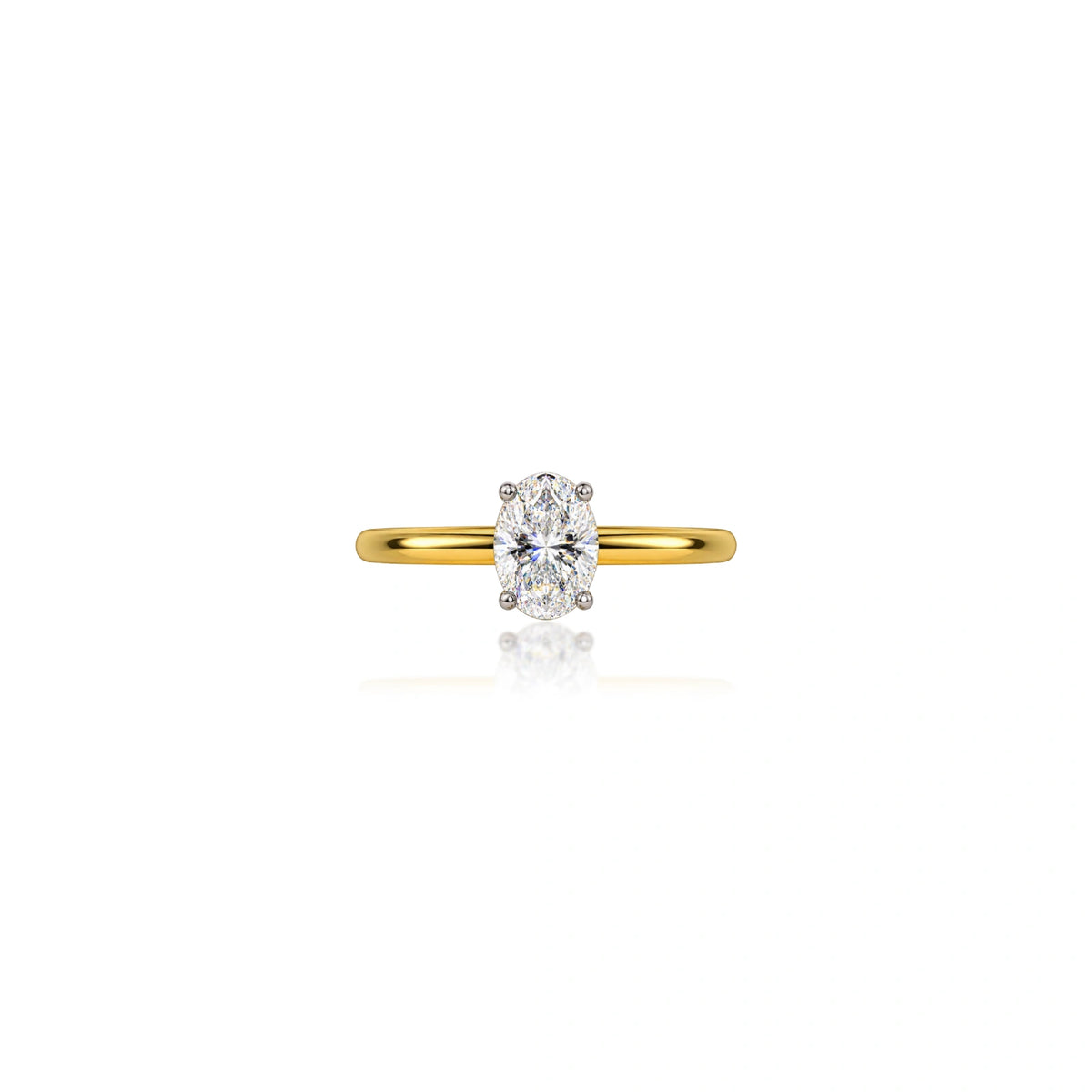 0.75 Ct Oval Cut Diamond Solitaire Ring by Fortunen Jewellery