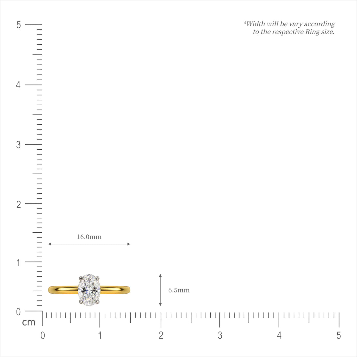 0.5 Ct Oval Cut Diamond Solitaire Ring for women