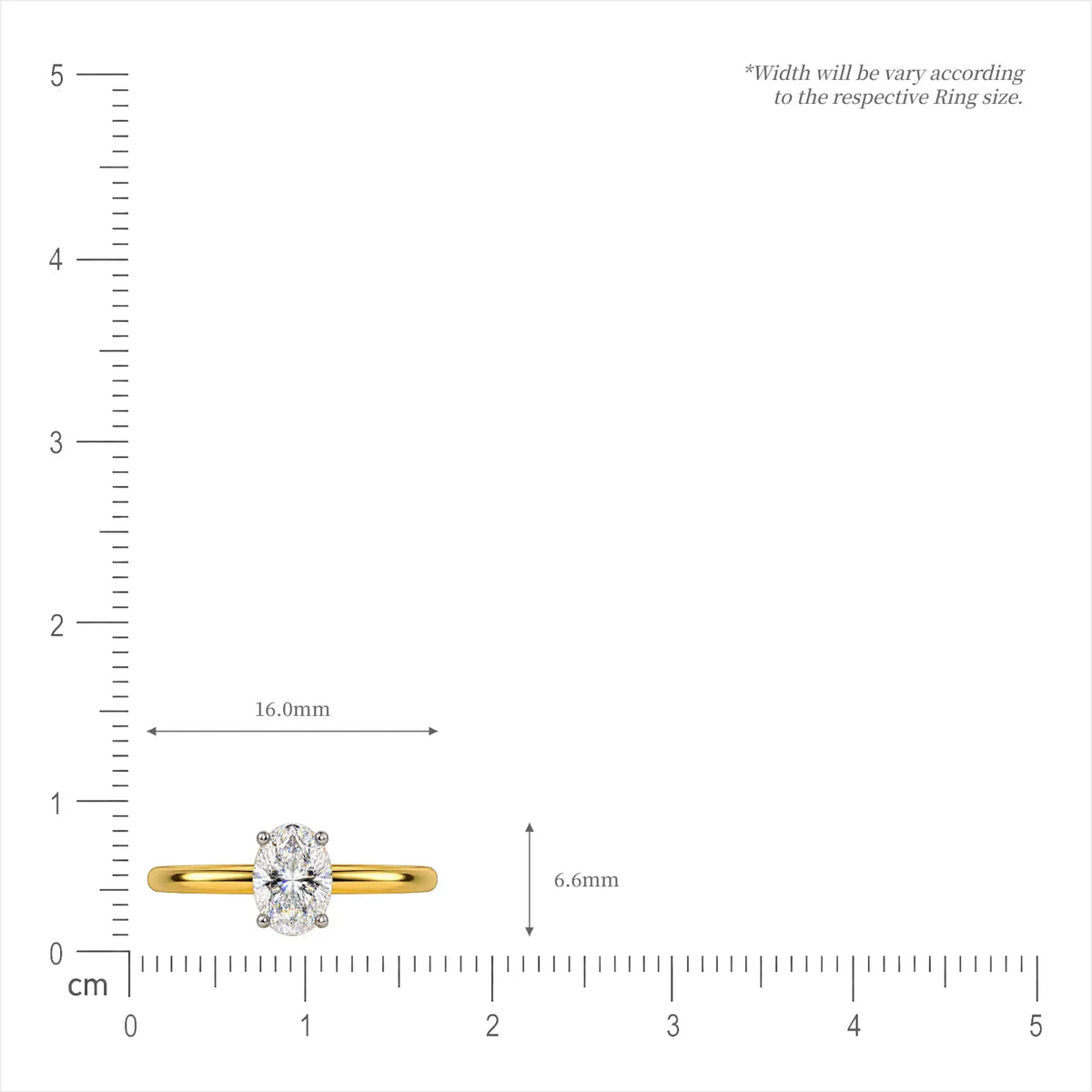 0.75 Ct Oval Cut Diamond Solitaire Ring for women