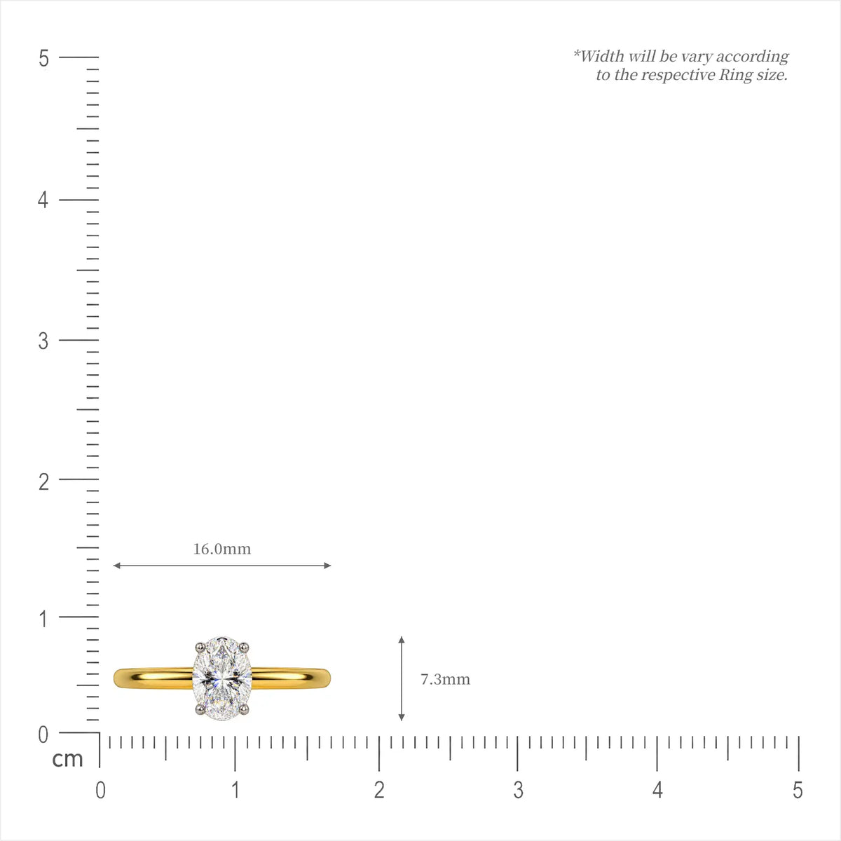 1 Ct Oval Cut Diamond Solitaire Ring for women