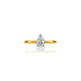 1 Ct Pear Cut Diamond Solitaire Ring by Fortune Jewellery 