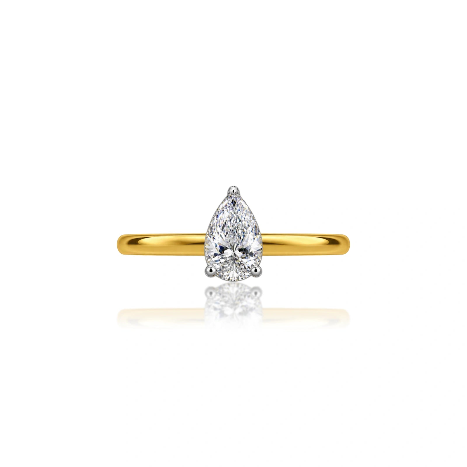 4 Ct Pear Cut Diamond Solitaire Ring by Fortune Jewellery 
