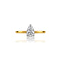 4 Ct Pear Cut Diamond Solitaire Ring by Fortune Jewellery 
