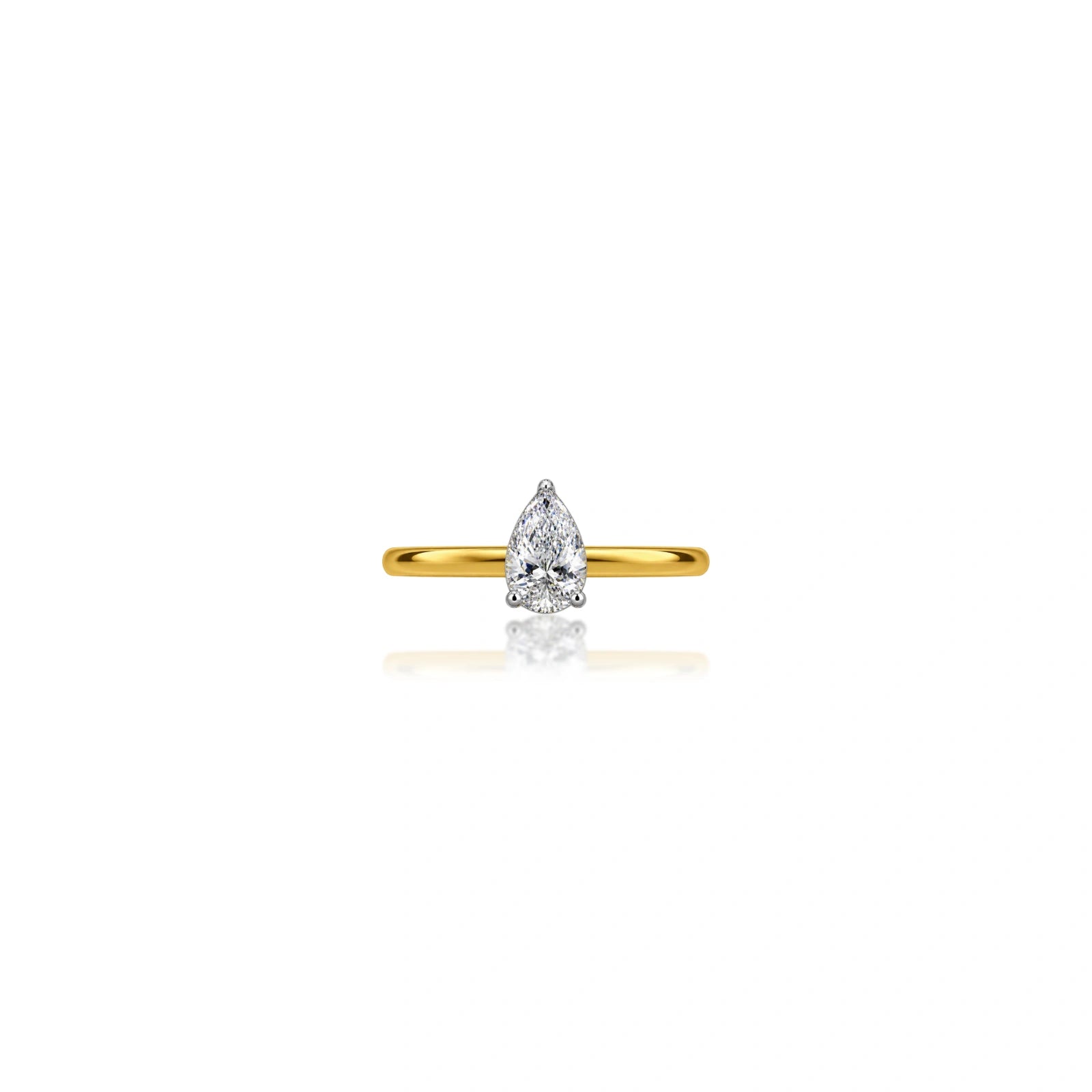 0.5 Ct Pear Cut Diamond Solitaire Ring by Fortune Jewellery 