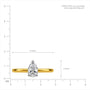 3 Ct Pear Cut Diamond Solitaire Ring for women 