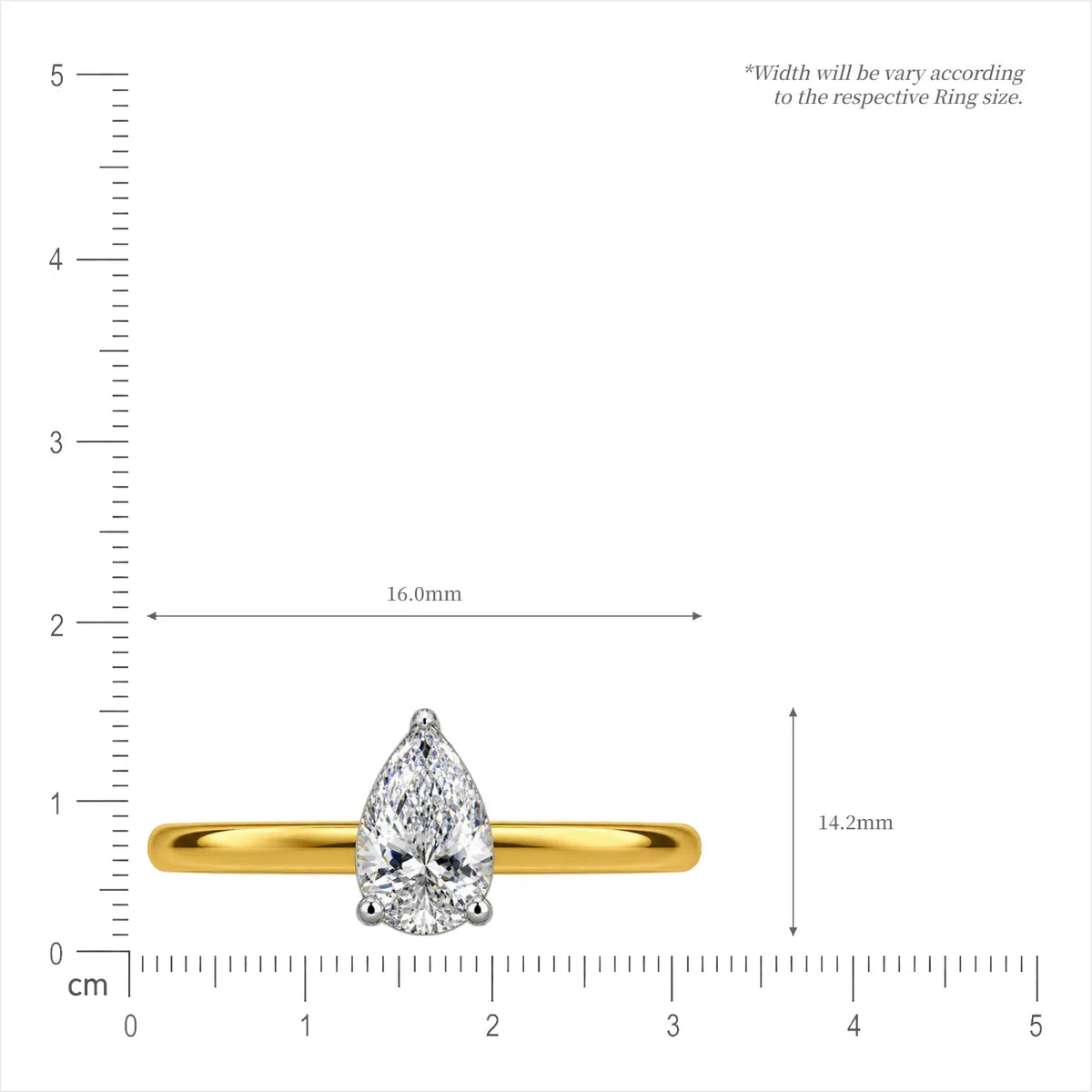 Unique 4 Ct Pear Cut Diamond Solitaire Ring