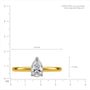 5 Ct Pear Cut Diamond Solitaire Ring for women 