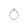 Side view of 1 Ct Cushion Cut Lab Grown Diamond Solitaire Ring by Fortune Jewellery