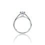 Side view of 2 Ct Cushion Cut Lab Grown Diamond Solitaire Ring by Fortune Jewellery