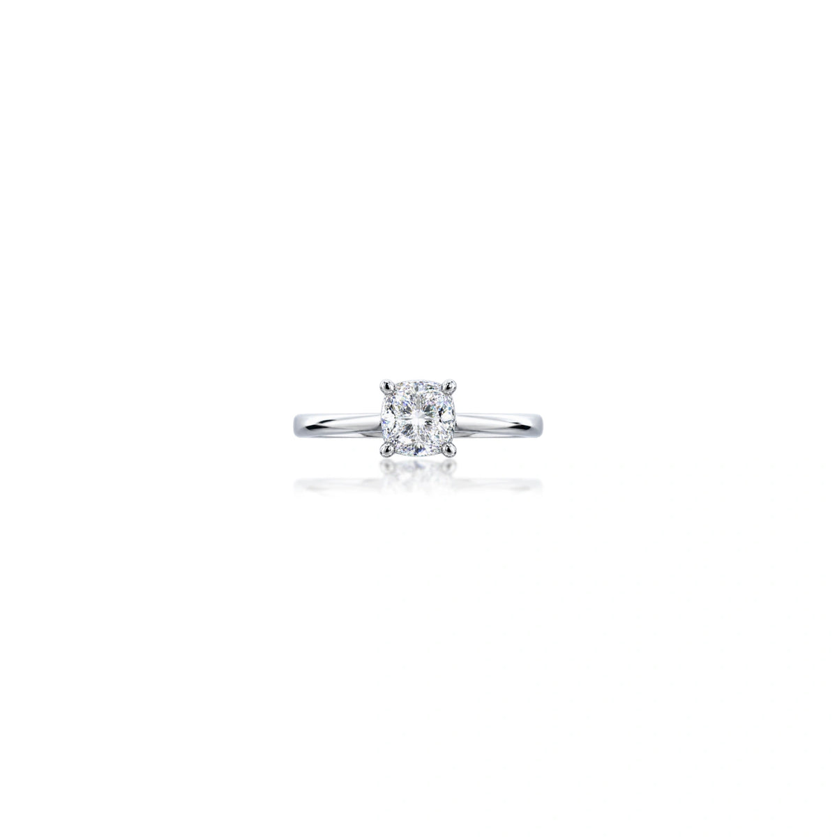 0.5 Ct Cushion Cut Diamond Solitaire Ring by Fortune Jewellery