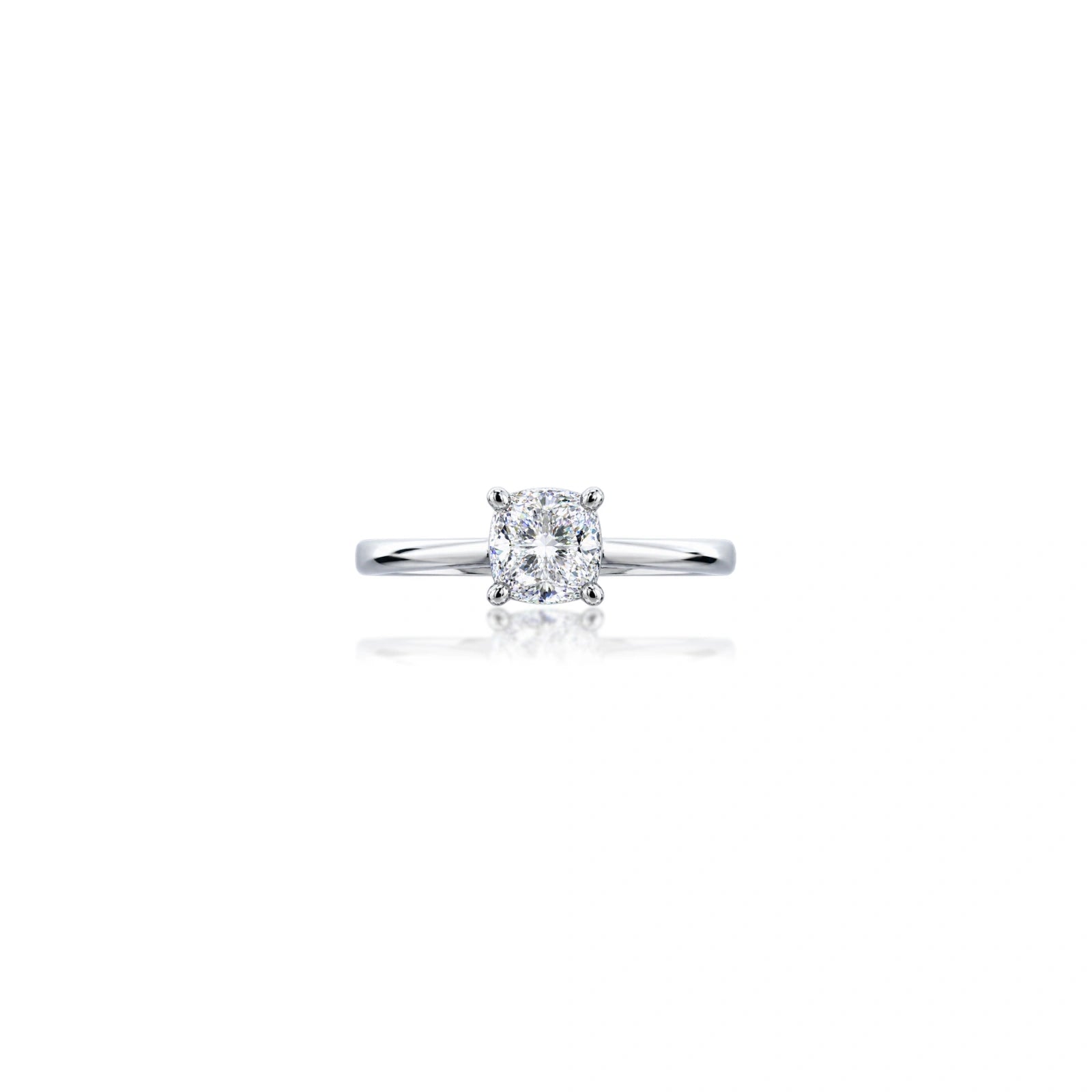 0.75 Ct Cushion Cut Diamond Solitaire Ring by Fortune Jewellery