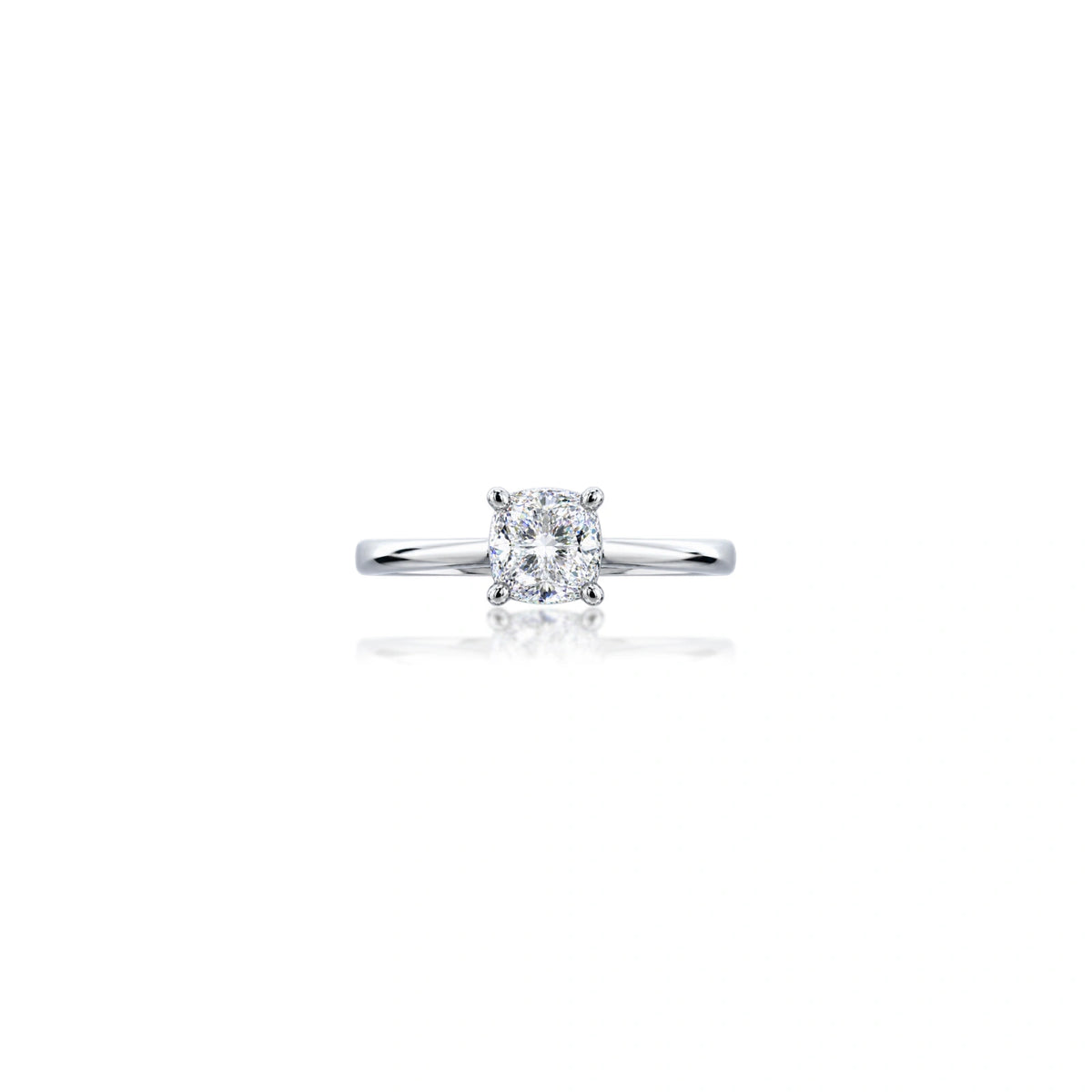0.75 Ct Cushion Cut Diamond Solitaire Ring by Fortune Jewellery