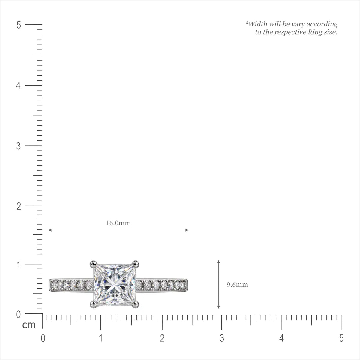 Trendy 3 Ct Princess Cut Diamond Pave Ring 