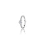 Side view of 0.5 Ct Round Lab Grown Diamond Pavé Solitaire Ring by Fortune Jewellery