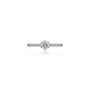 1 Ct Round Cut Diamond Pavé Solitaire Ring by Fortune Jewellery