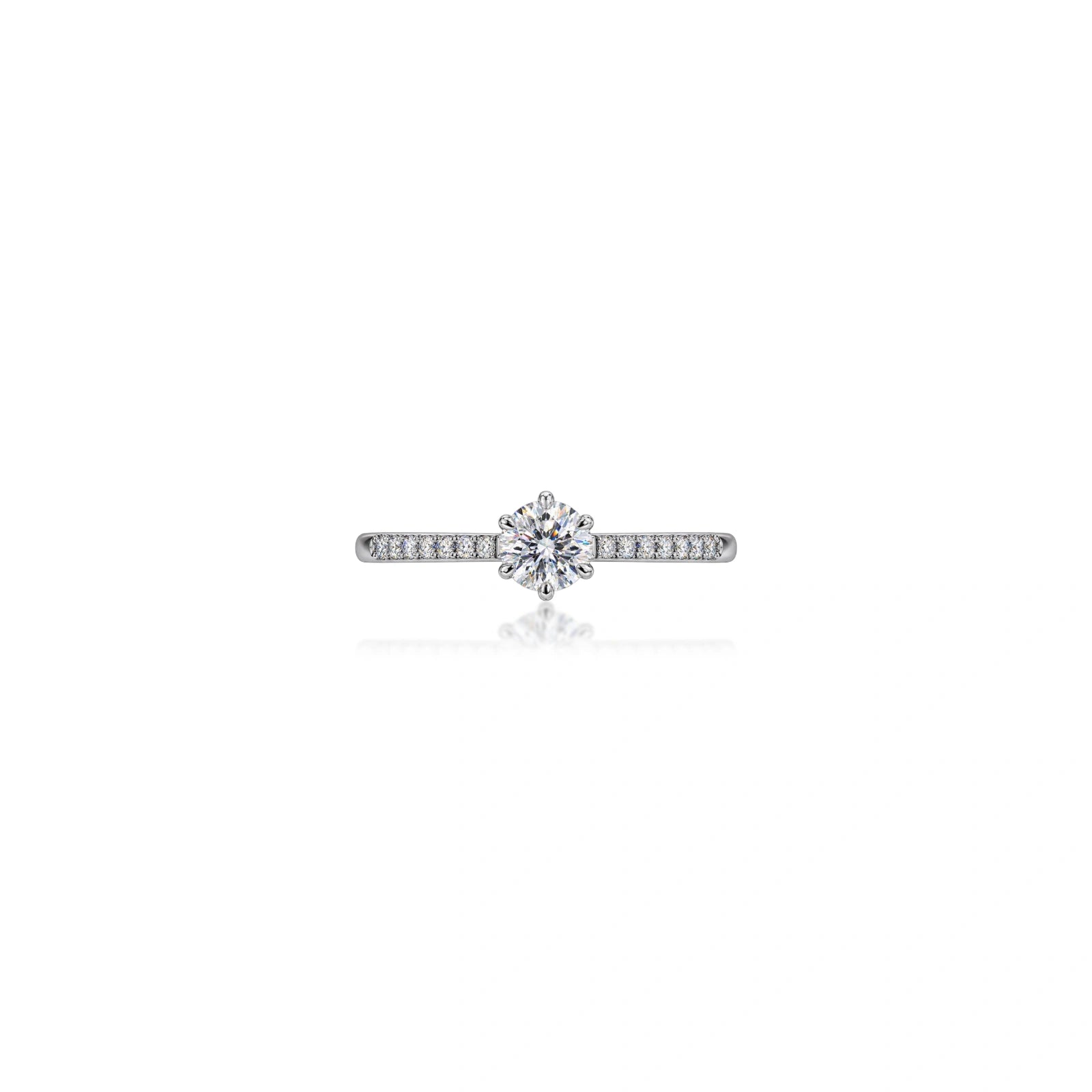 0.75 Ct Round Cut Lab Diamond Halo Ring by Fortune Jewellery