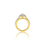 Lab grown 1 Ct Pear Cut Diamond Halo Pave Ring