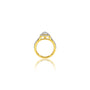 Lab grown 0.5 Ct Pear Cut Diamond Halo Pave Ring