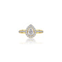 1 Ct Pear Cut Diamond Halo Pave Ring by Fortune Jewellery