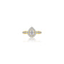 0.5 Ct Pear Cut Diamond Halo Pave Ring by Fortune Jewellery