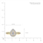 1 Ct Pear Cut Diamond Halo Pave Ring for women