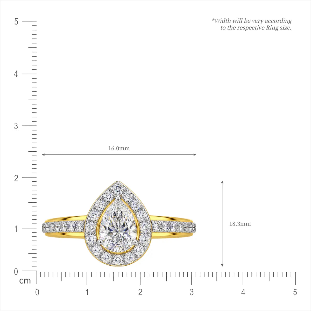 4 Ct Pear Cut Diamond Halo Pave Ring for women