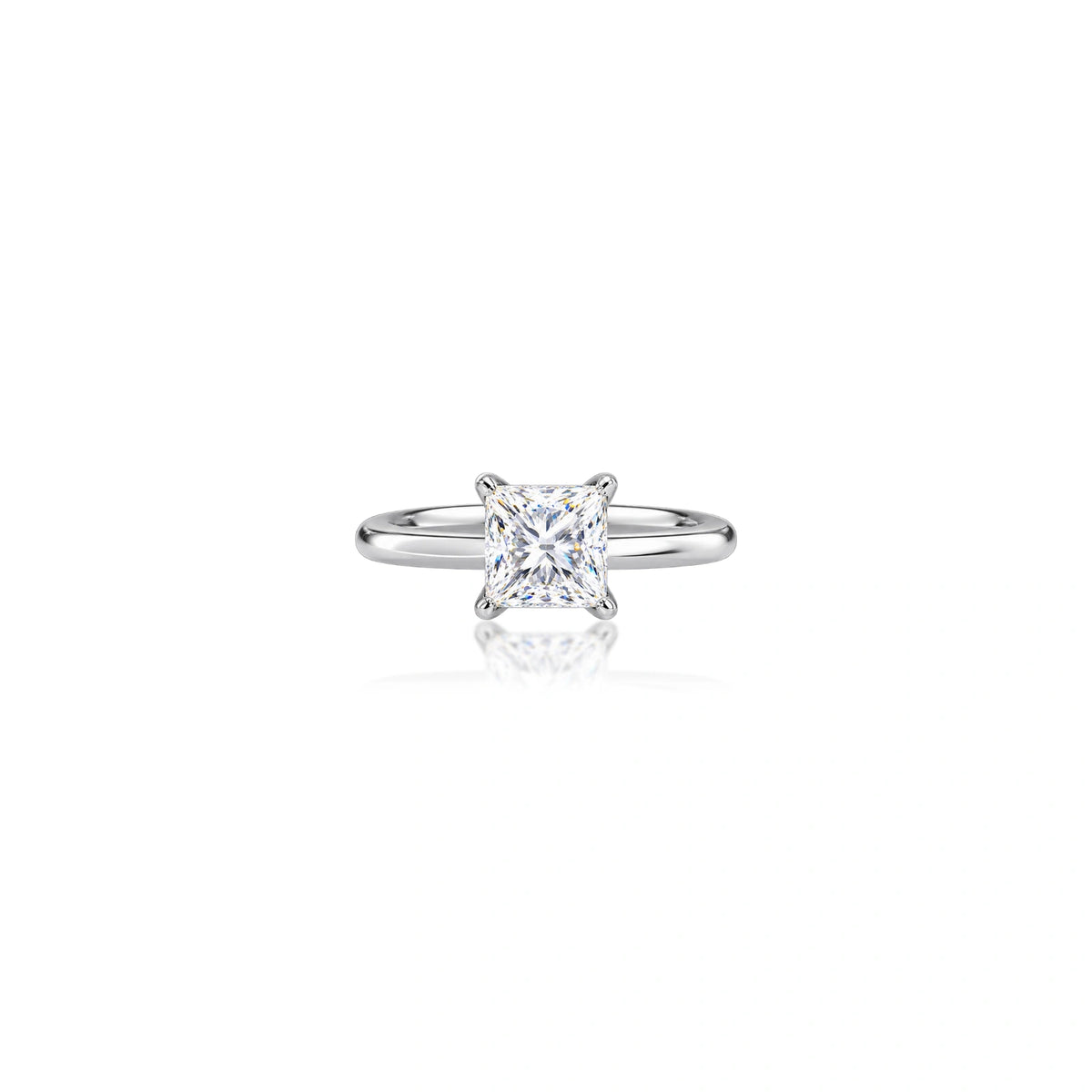 0.75 Ct Princess Cut Diamond Solitaire Ring by Fortune Jewellery 