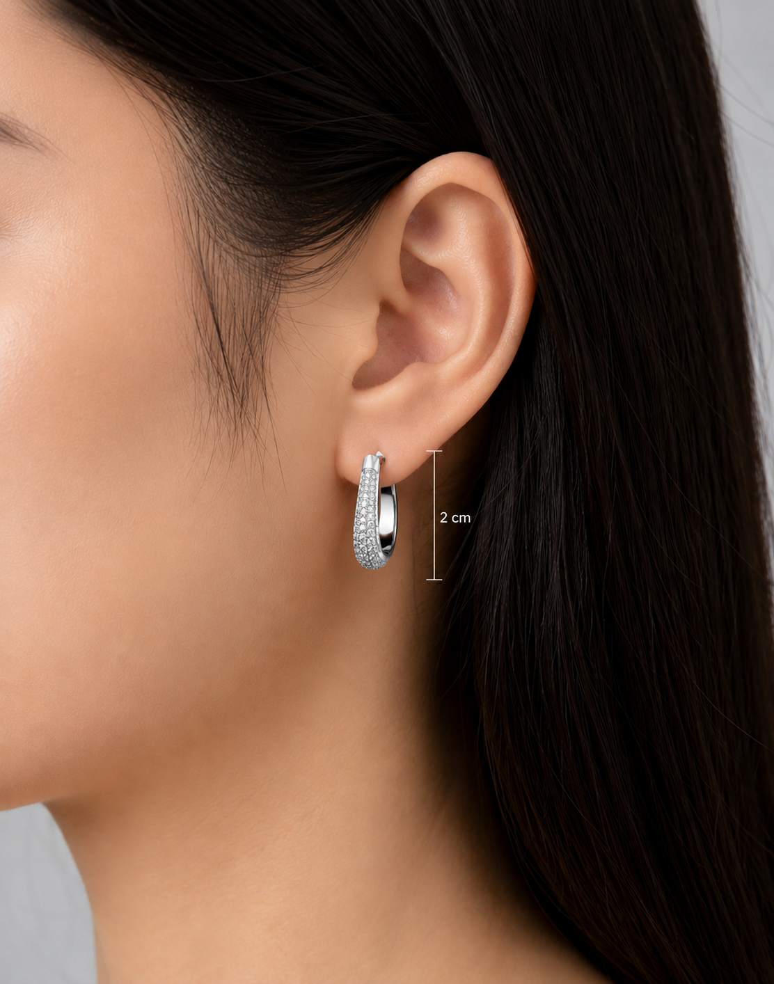 Pear Frost Diamond Hoops